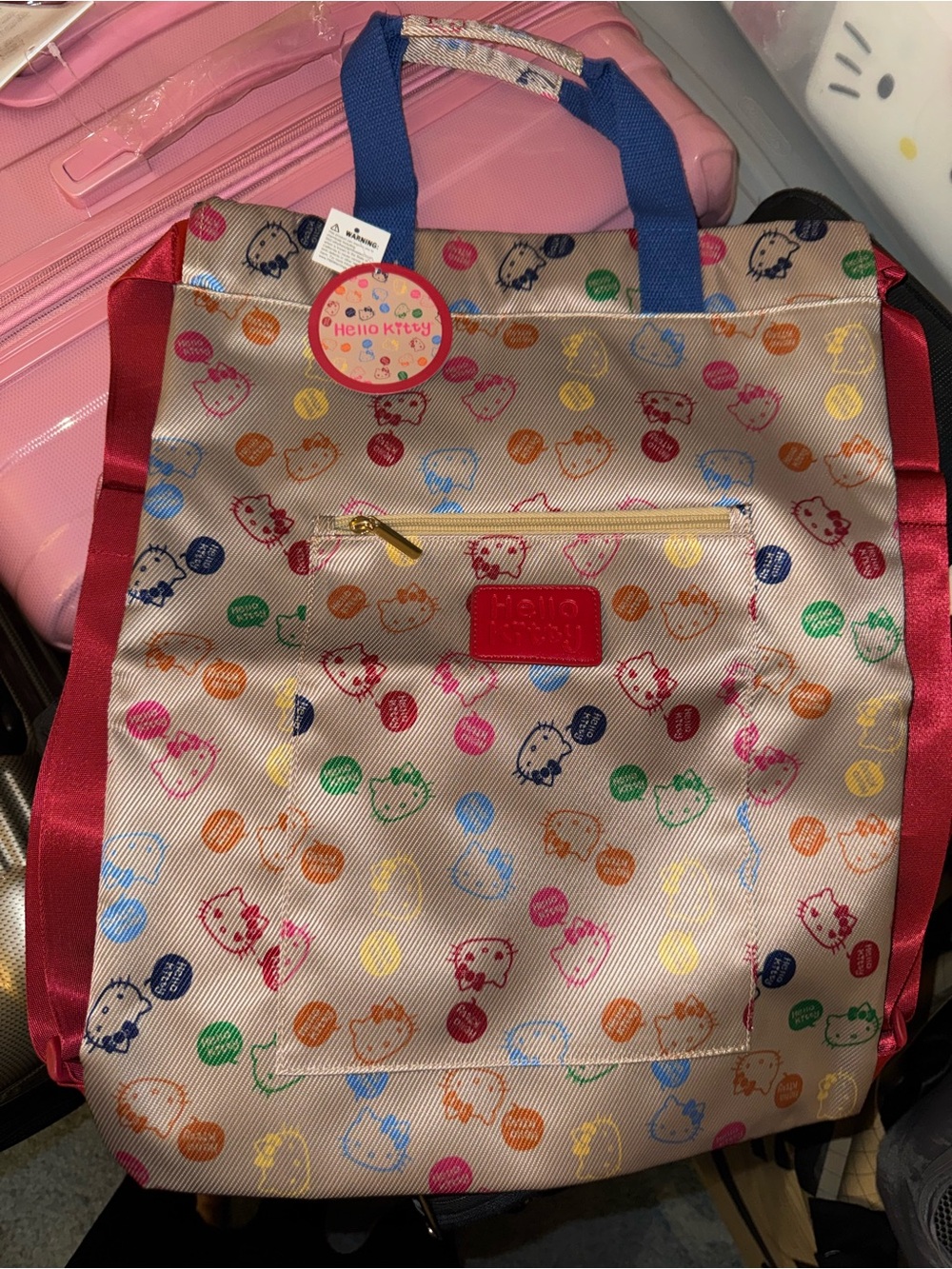 New Hello Kitty Multicolor Backpack with top handles